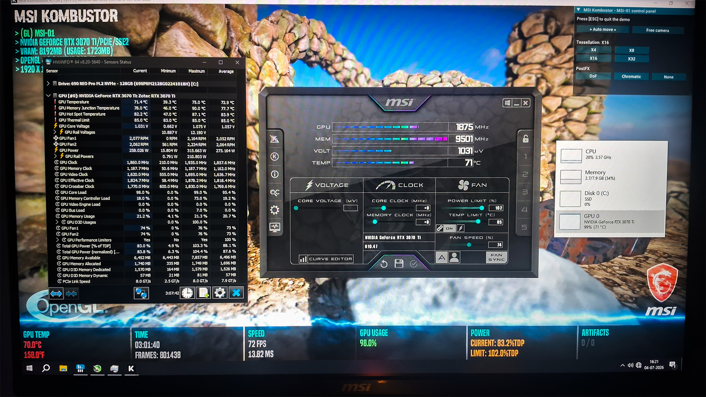 GPU Diagnostics and Thermal Bench - Shot 02
